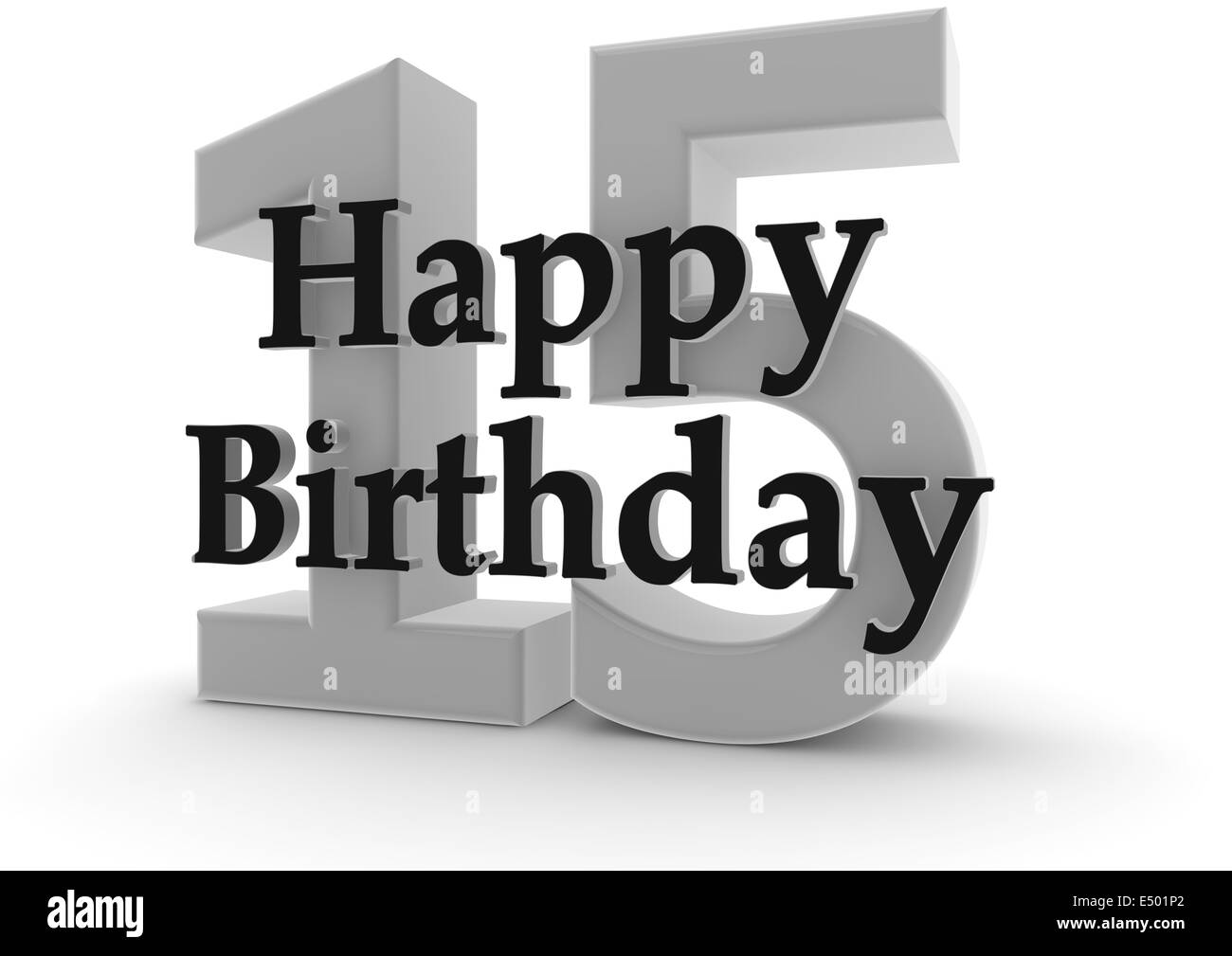 Happy Birthday for 15th birthday Stock Photo