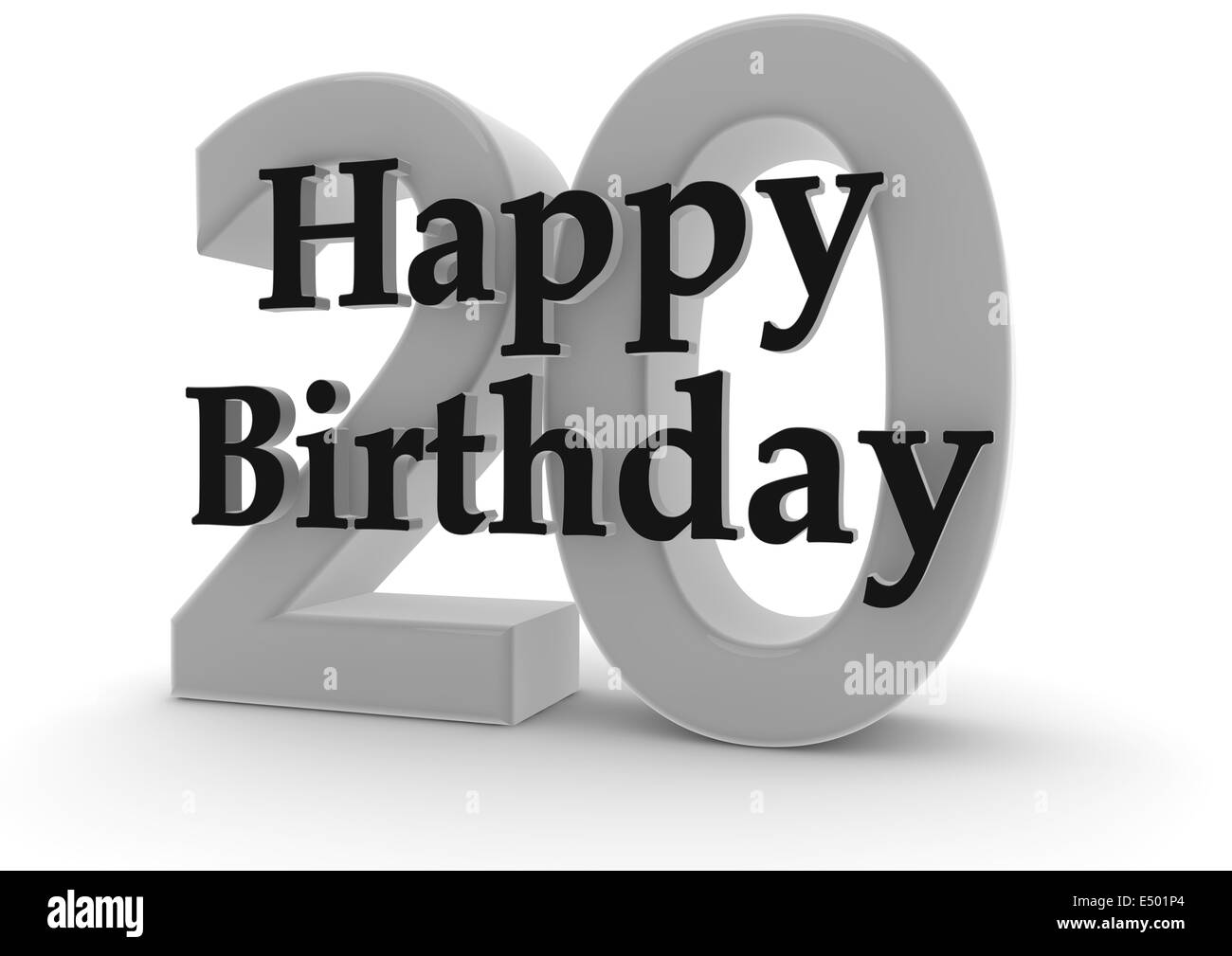 Happy Birthday for 20th birthday Stock Photo
