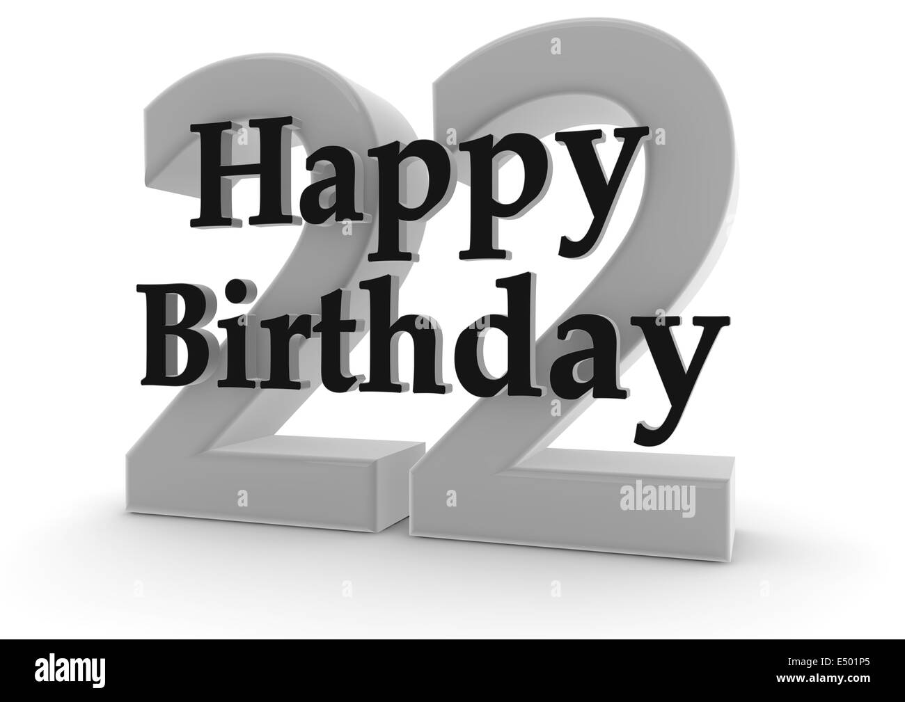 Happy Birthday for 22th birthday Stock Photo