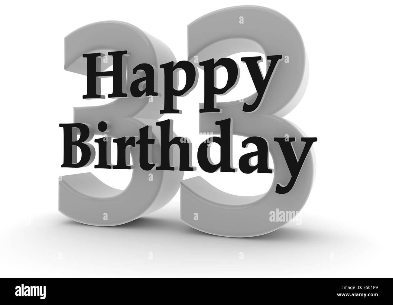 Happy Birthday for 33th birthday Stock Photo