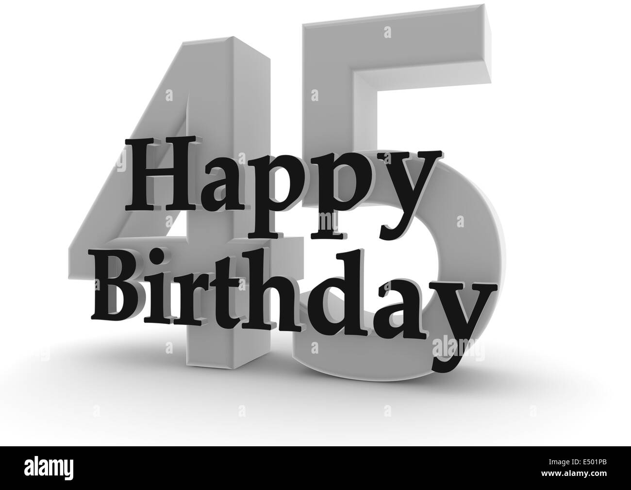 Happy Birthday for 45th birthday Stock Photo
