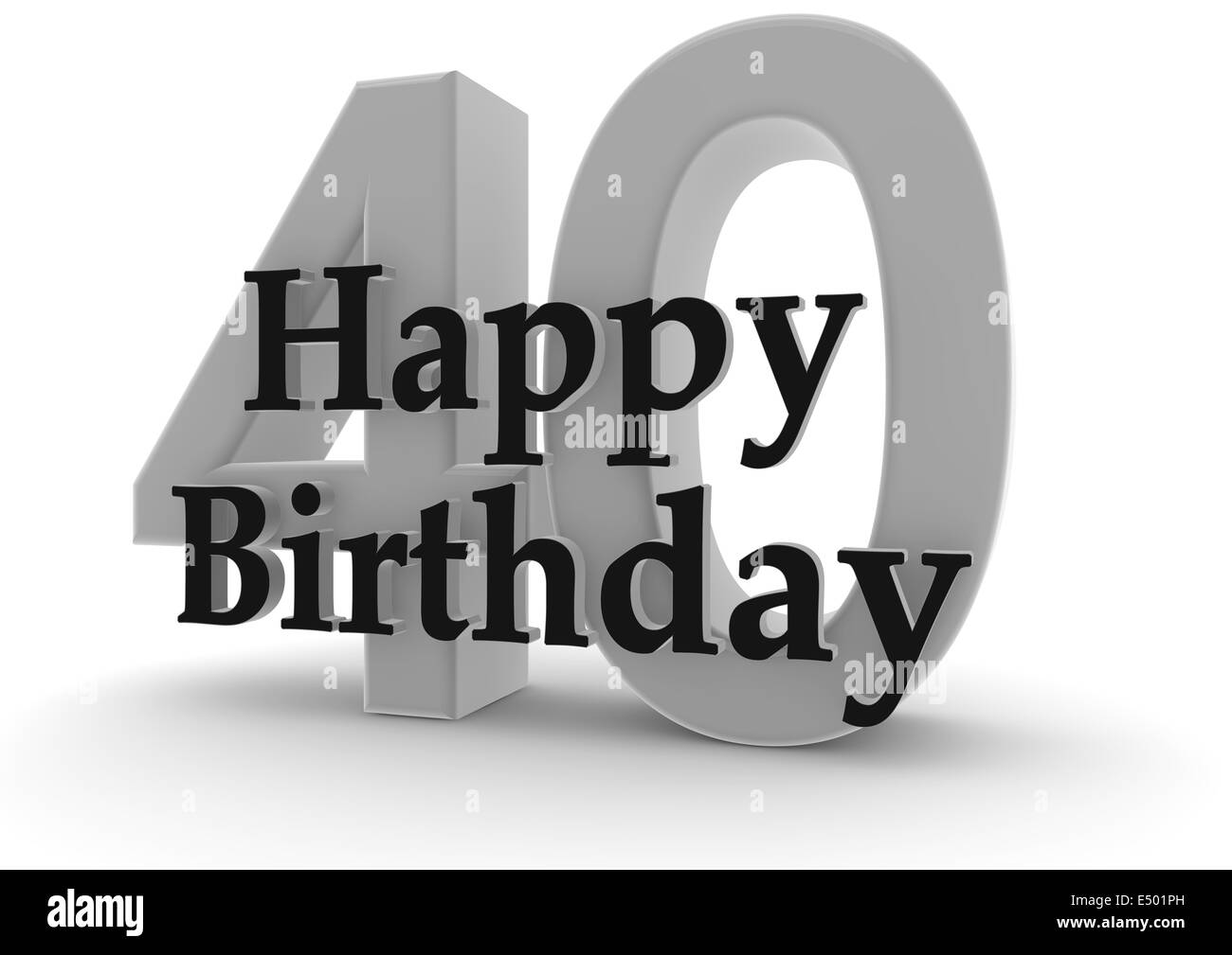 Happy Birthday for 40th birthday Stock Photo