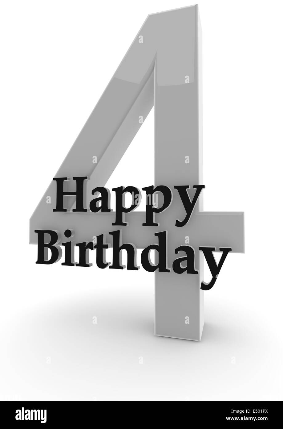 Happy Birthday for 4th birthday Stock Photo