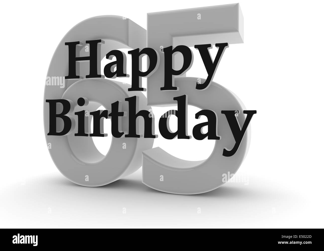 Happy Birthday for 65th birthday Stock Photo
