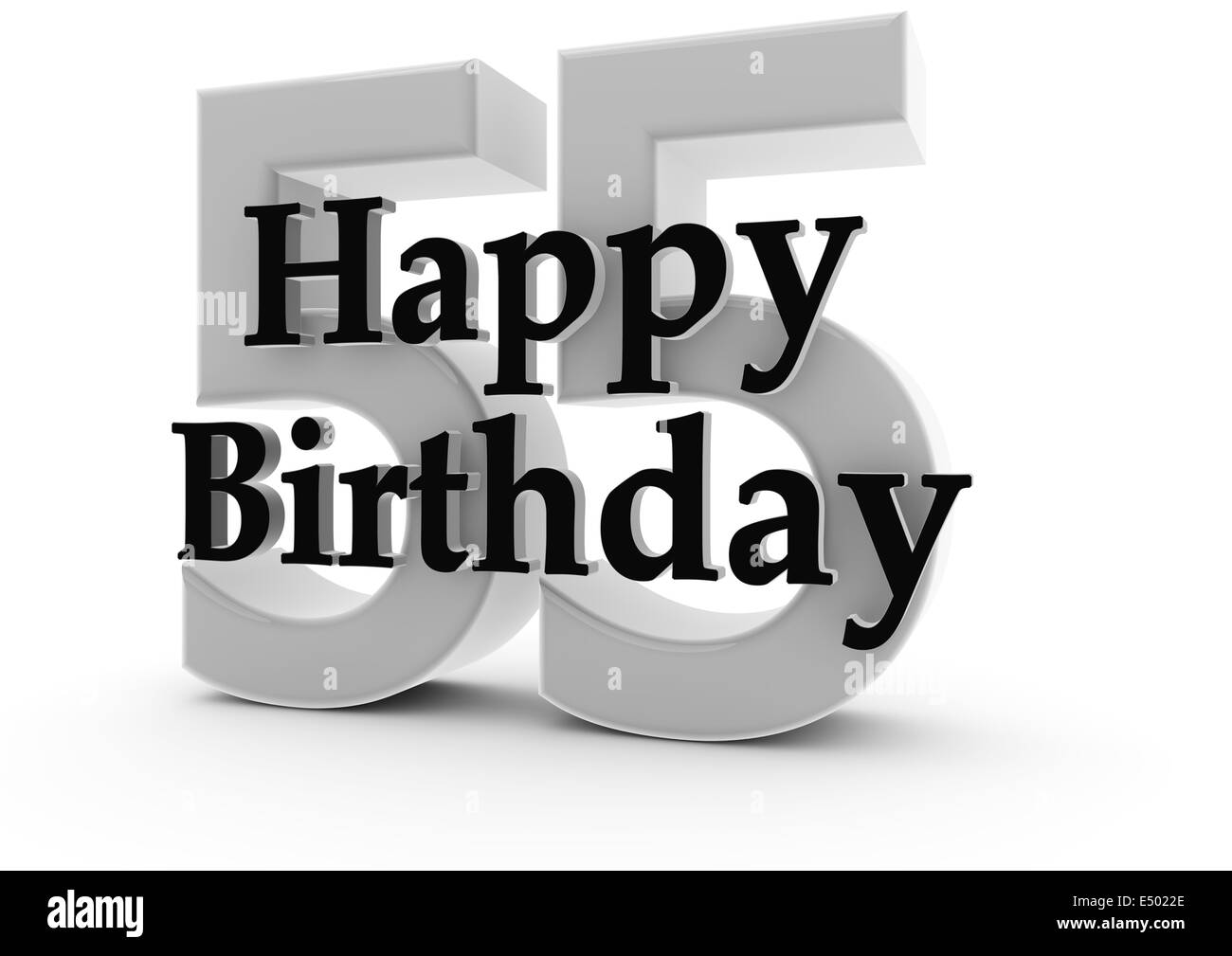 Happy Birthday for 55th birthday Stock Photo