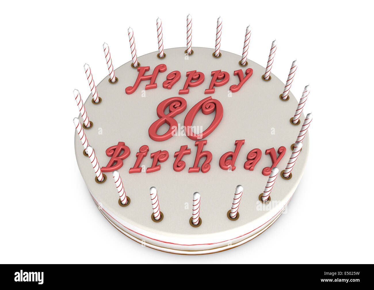 cream pie for 80th birthday Stock Photo