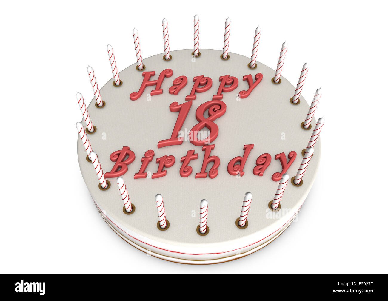 cream pie for 18th birthday Stock Photo