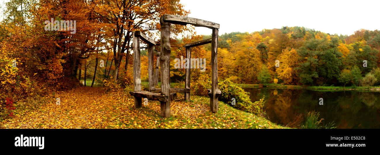 autumn pond Stock Photo
