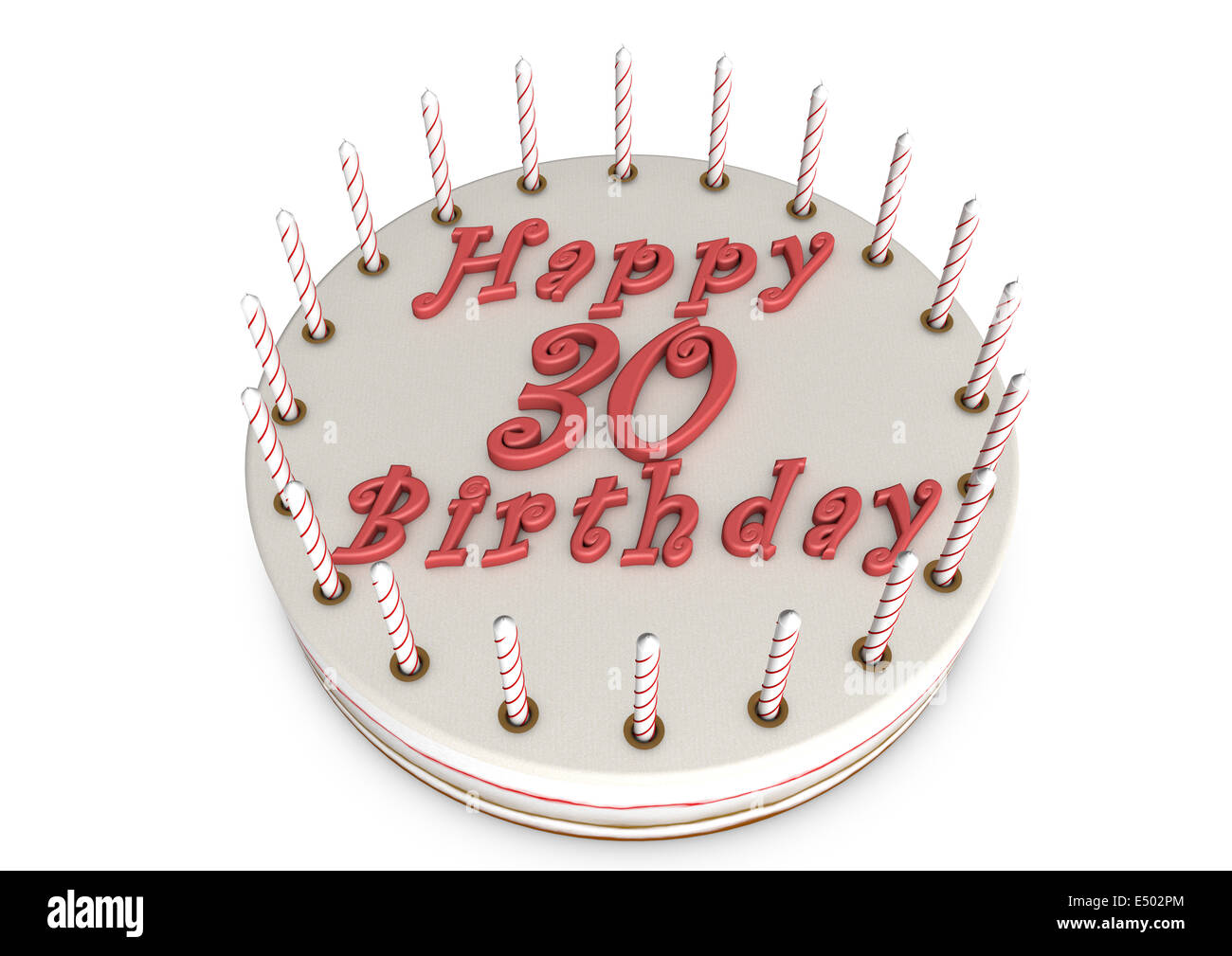 cream pie for 30th birthday Stock Photo