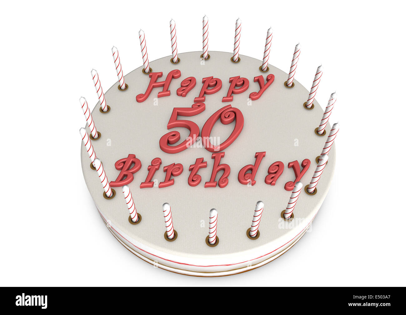 cream pie for 50th birthday Stock Photo