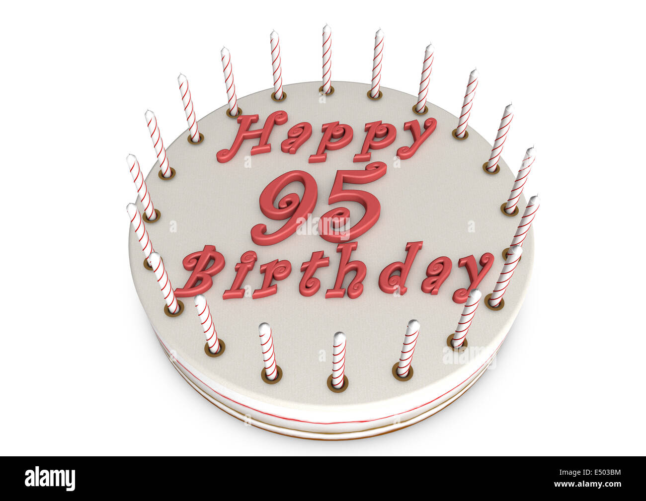 cream pie for 95th birthday Stock Photo