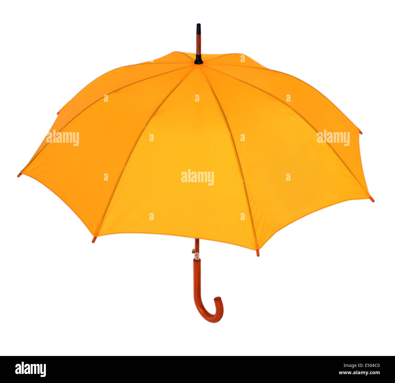yellow umbrella on a white background Stock Photo - Alamy