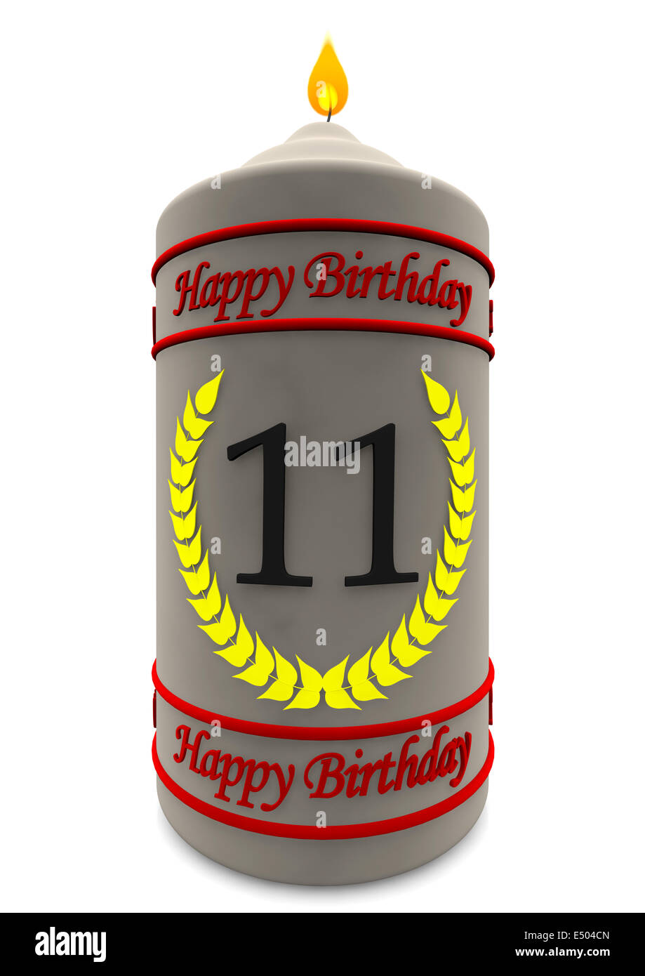birthday candle for 11th birthday Stock Photo