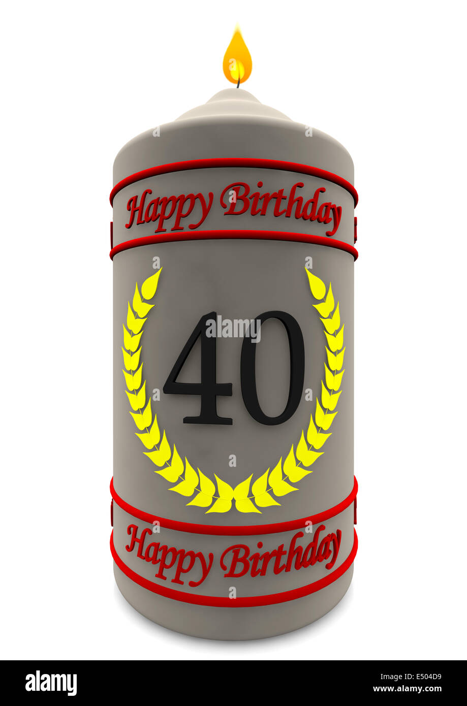 birthday candle for 40th birthday Stock Photo