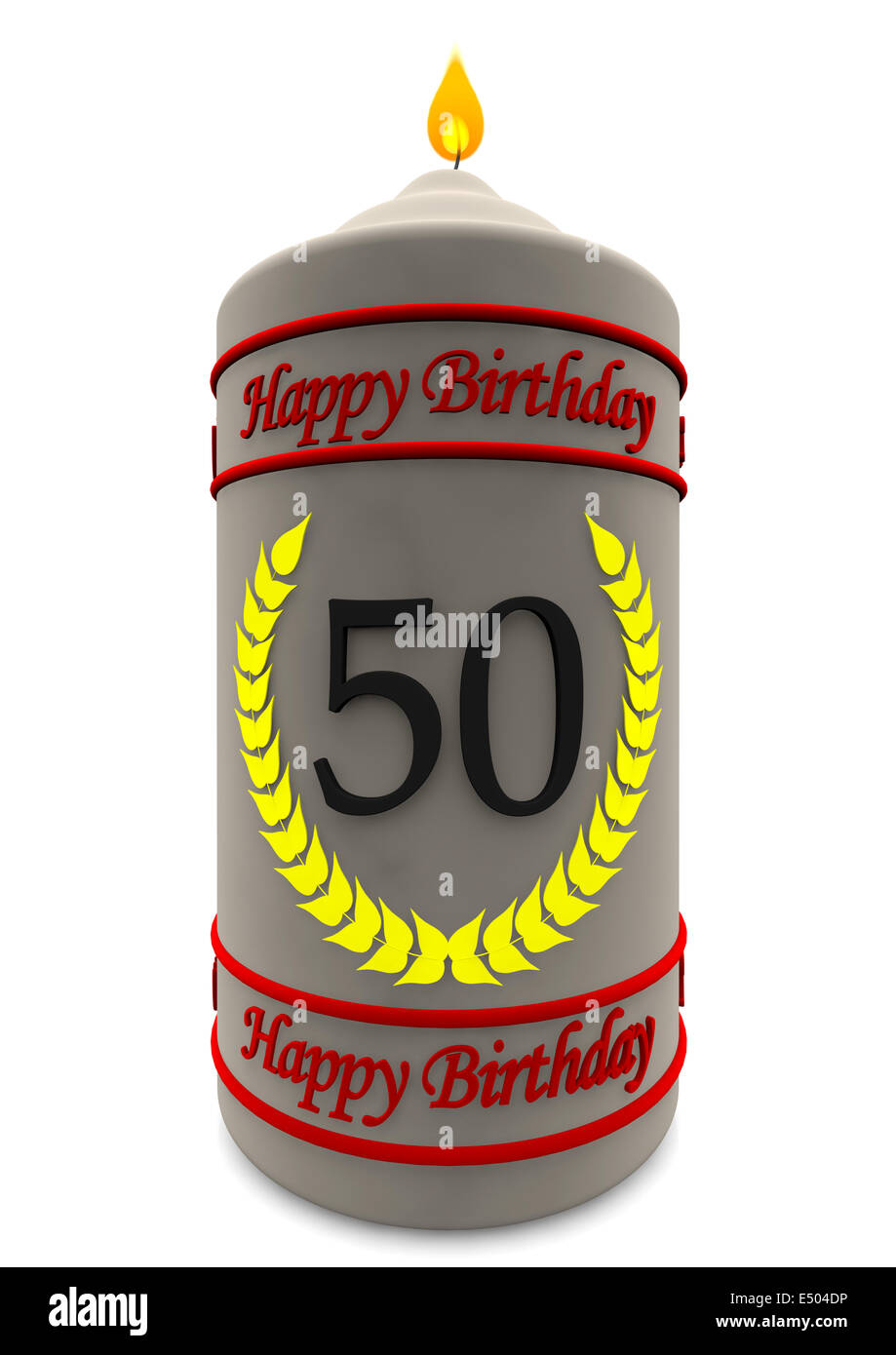 birthday candle for 50th birthday Stock Photo