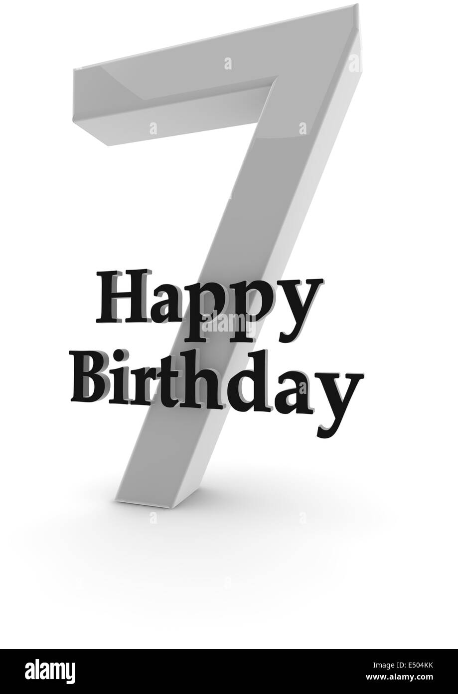 Happy Birthday for 7th birthday Stock Photo