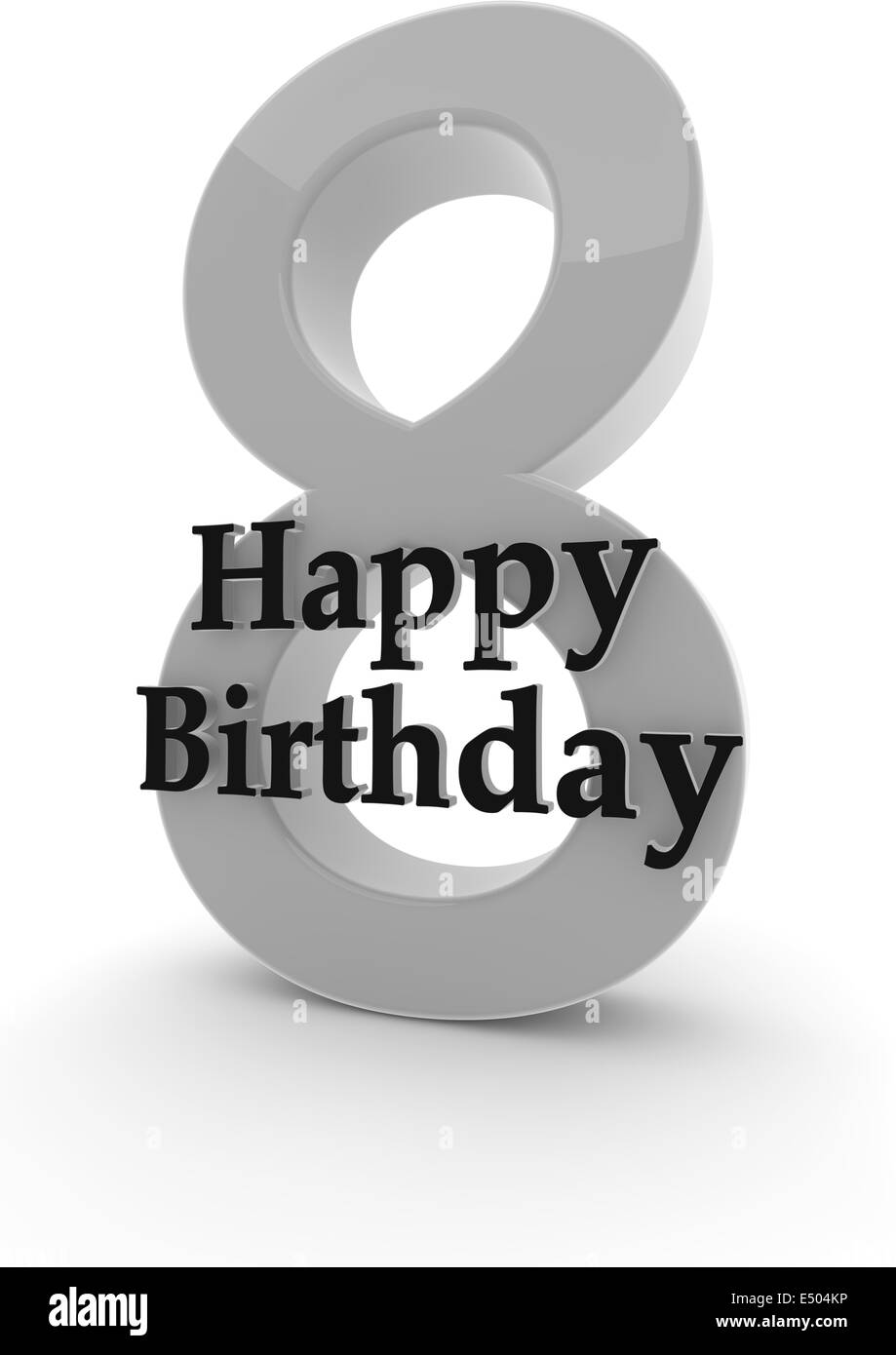 Happy Birthday for 8th birthday Stock Photo