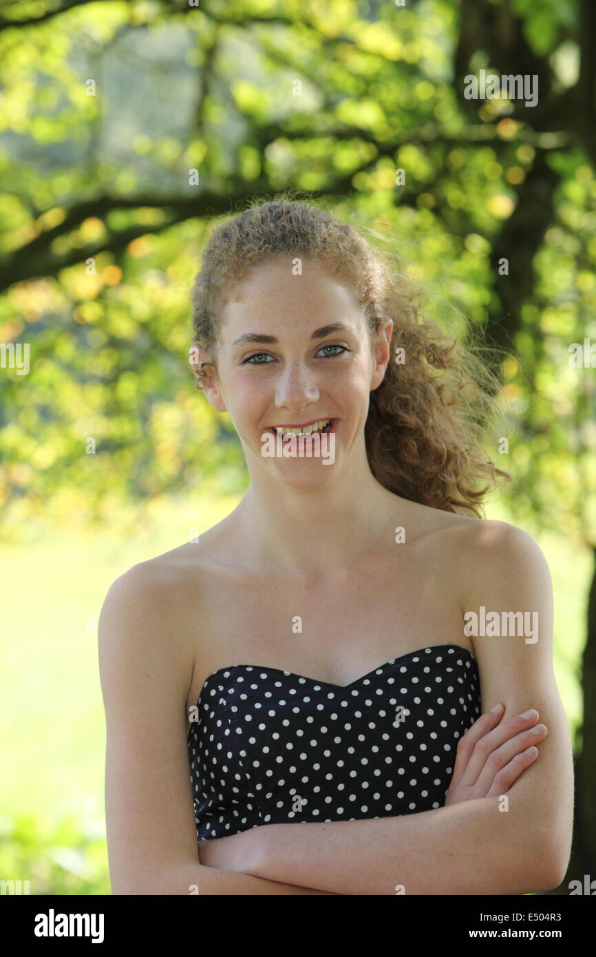 Portrait of a beautiful teenager Stock Photo