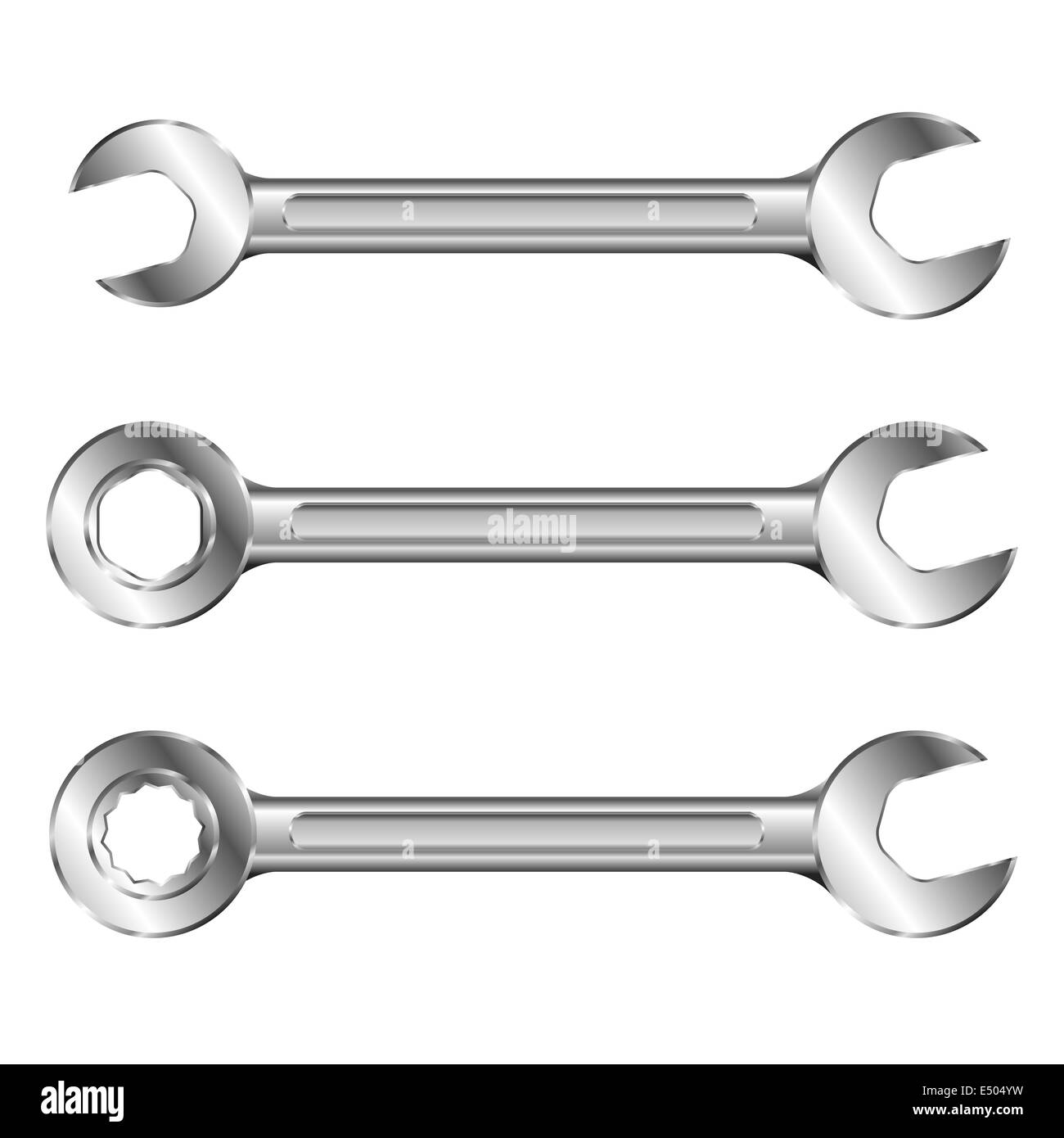 Steel Spanners Stock Photo