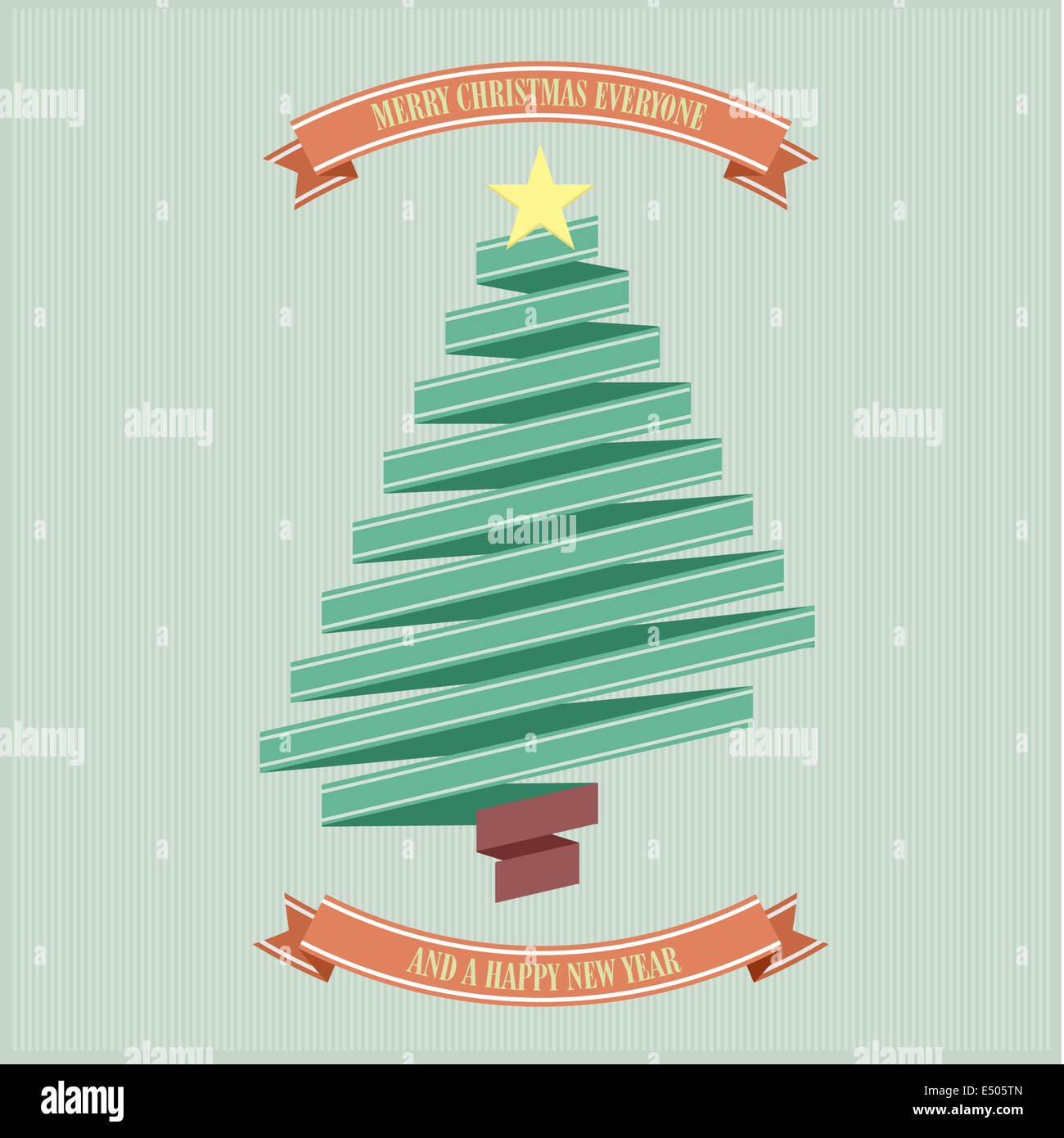 Illustration christmas tree ribbon hi-res stock photography and images ...