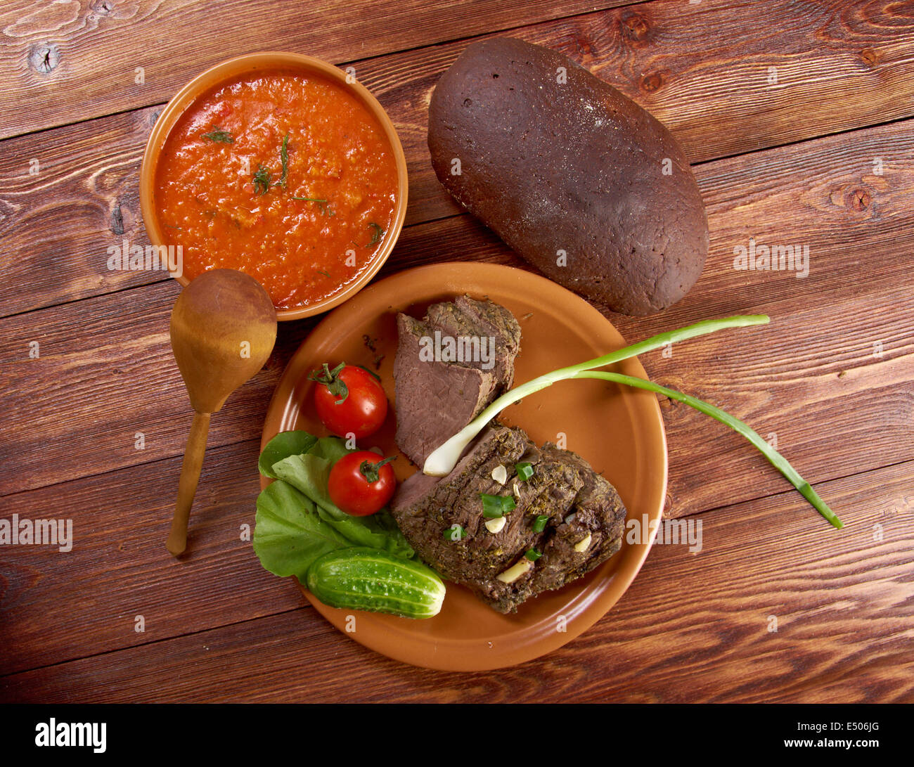 Italian rustic dinner Stock Photo Alamy
