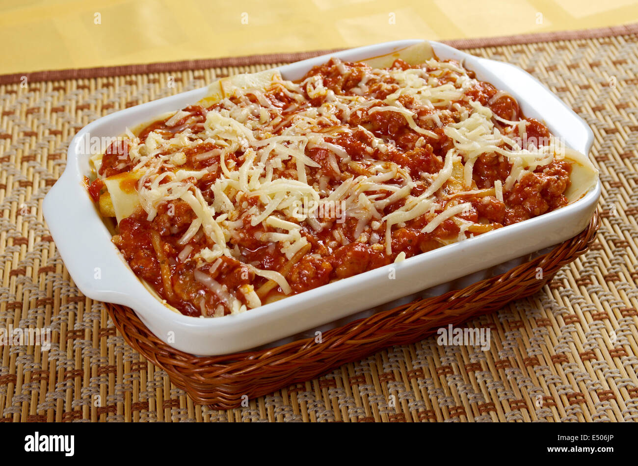 Lasagna with beef Stock Photo Alamy