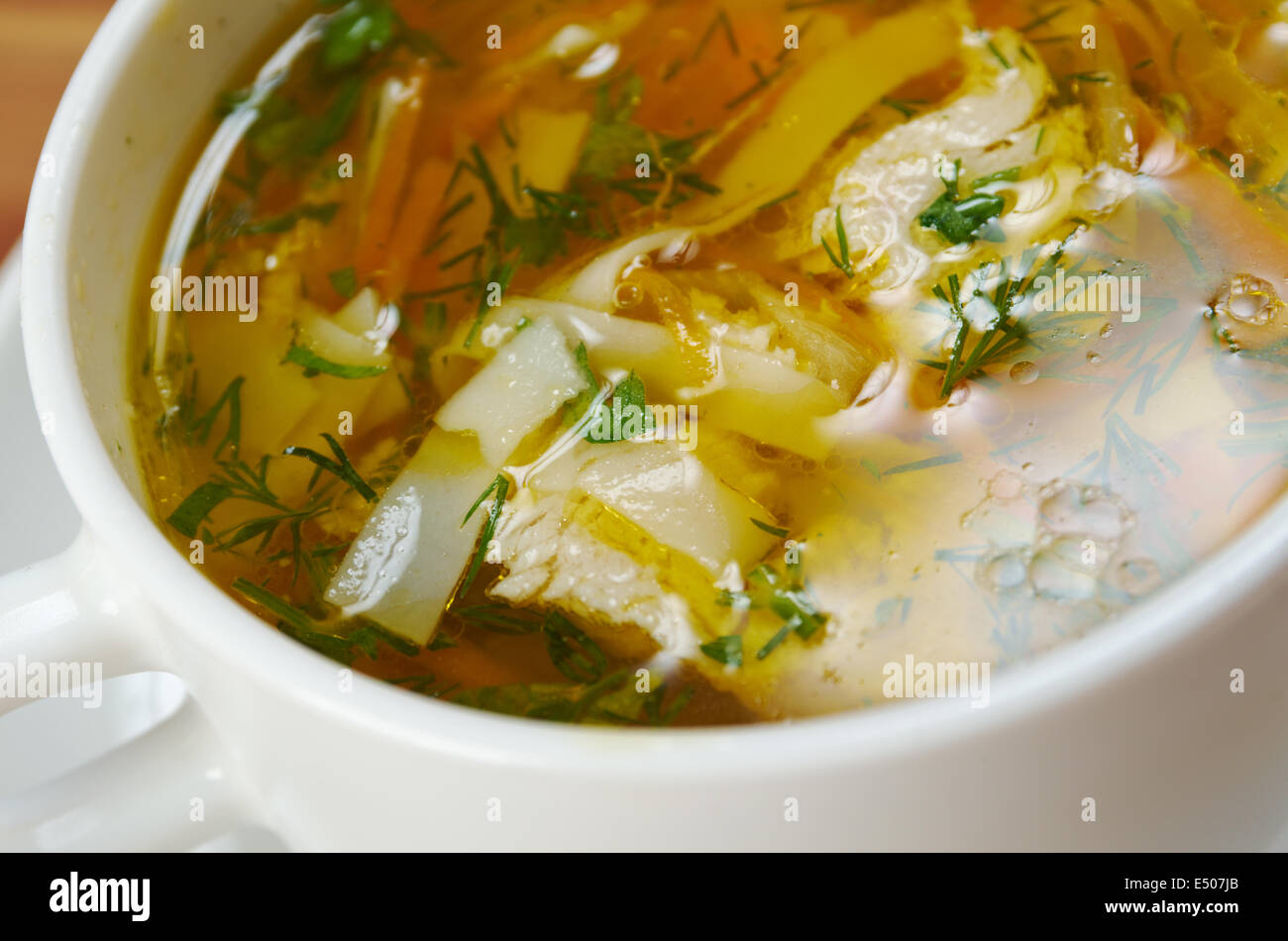 chicken noodle soup Stock Photo - Alamy