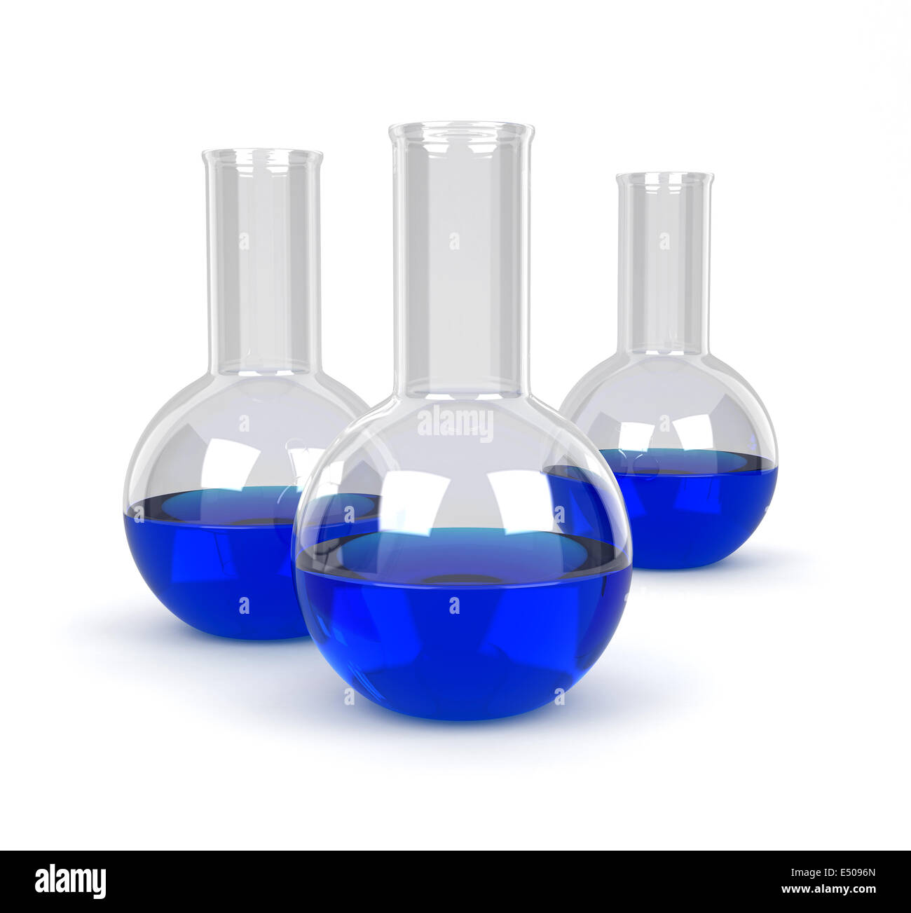 Test-tube with blue liquid isolated on white Stock Photo - Alamy