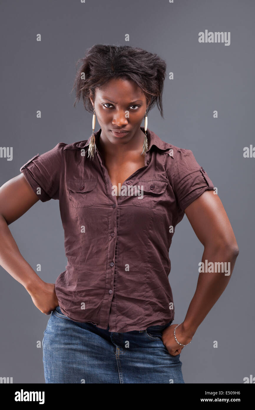 Portrait of a young beautiful black woman Stock Photo - Alamy