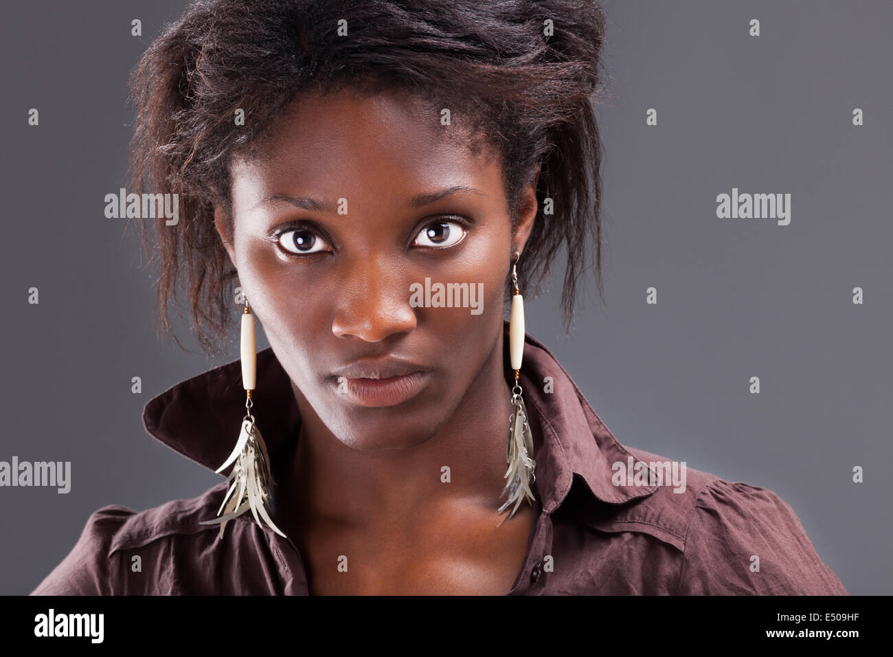 Portrait of a young beautiful black woman Stock Photo - Alamy