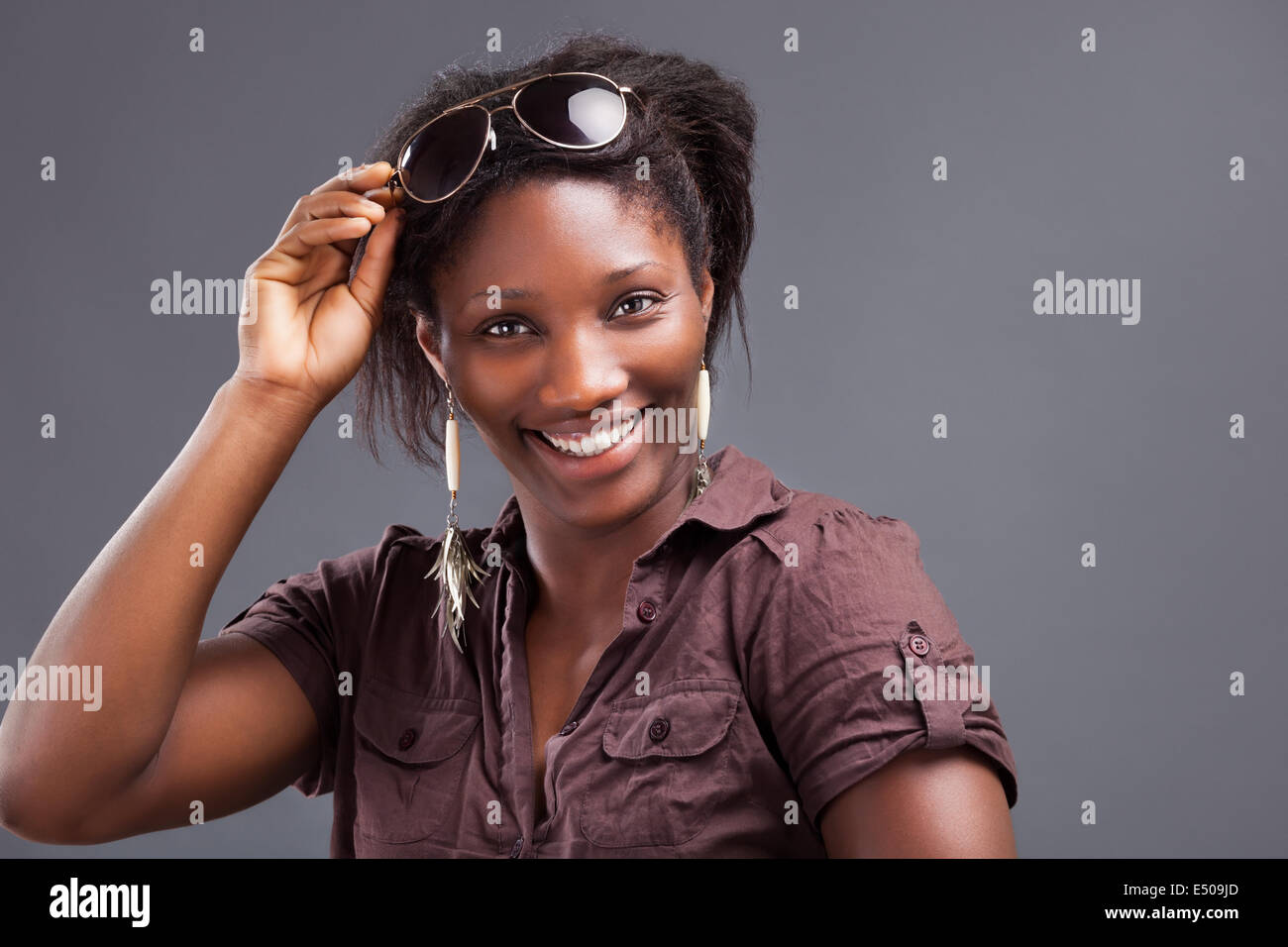 Portrait of a young beautiful black woman Stock Photo - Alamy