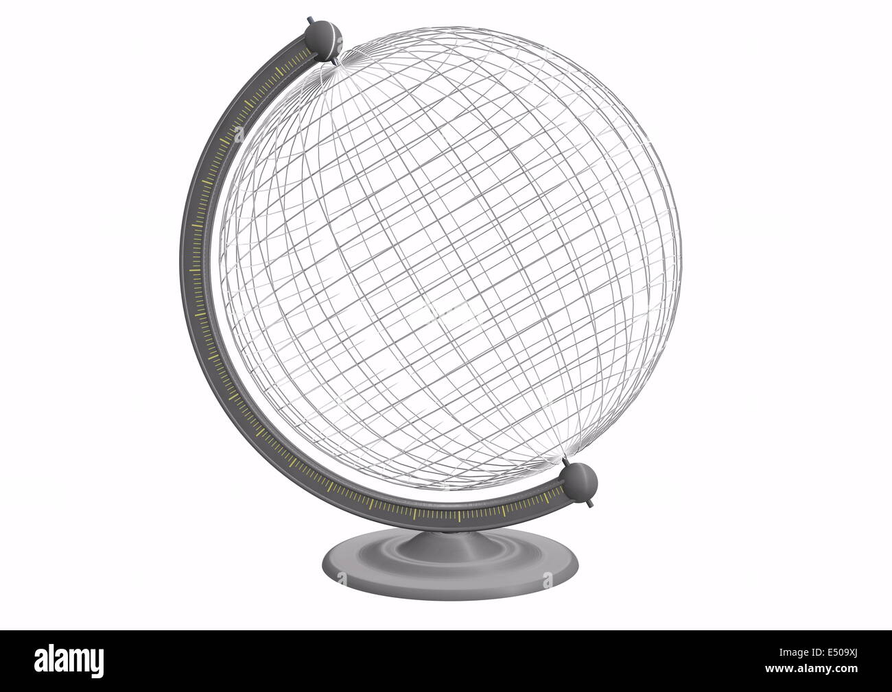 Globe with grid Stock Photo
