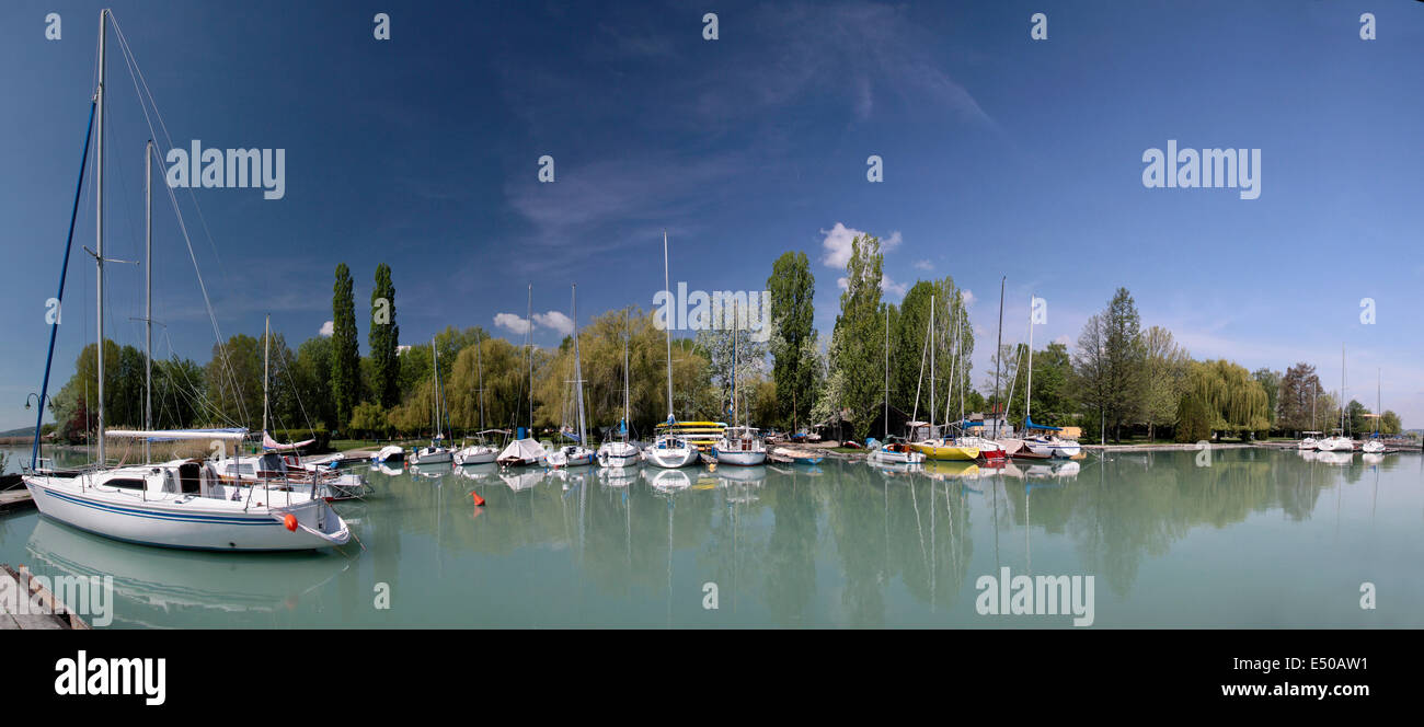 Marina of Balatonalmady at Lake Balaton in Hungary Stock Photo
