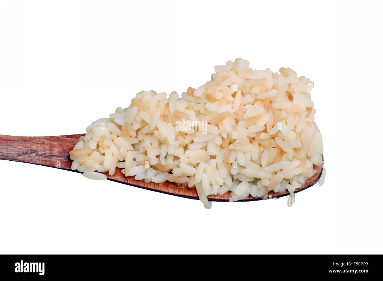 spoon and rice Stock Photo Alamy