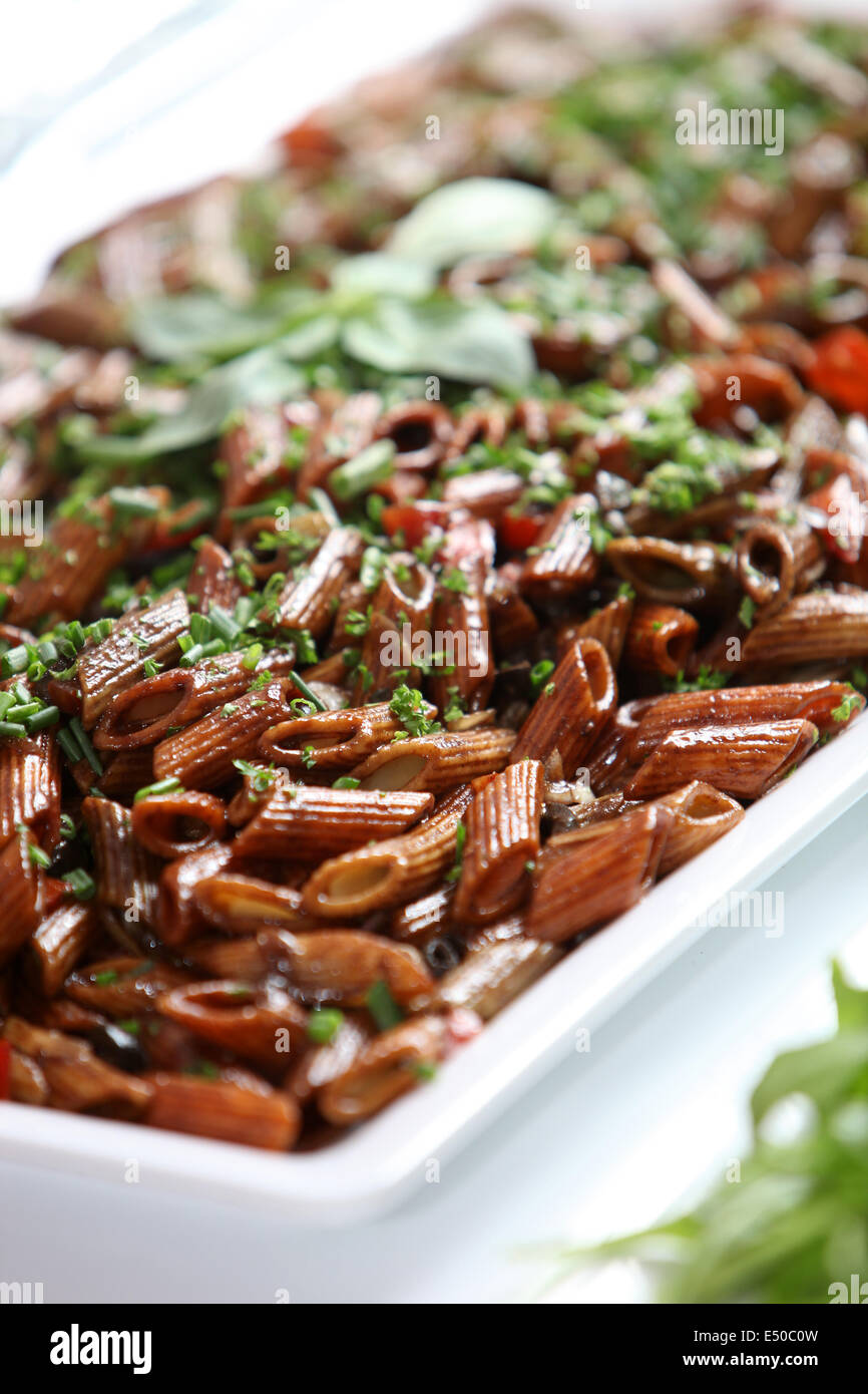 Wholewheat pasta dish Stock Photo