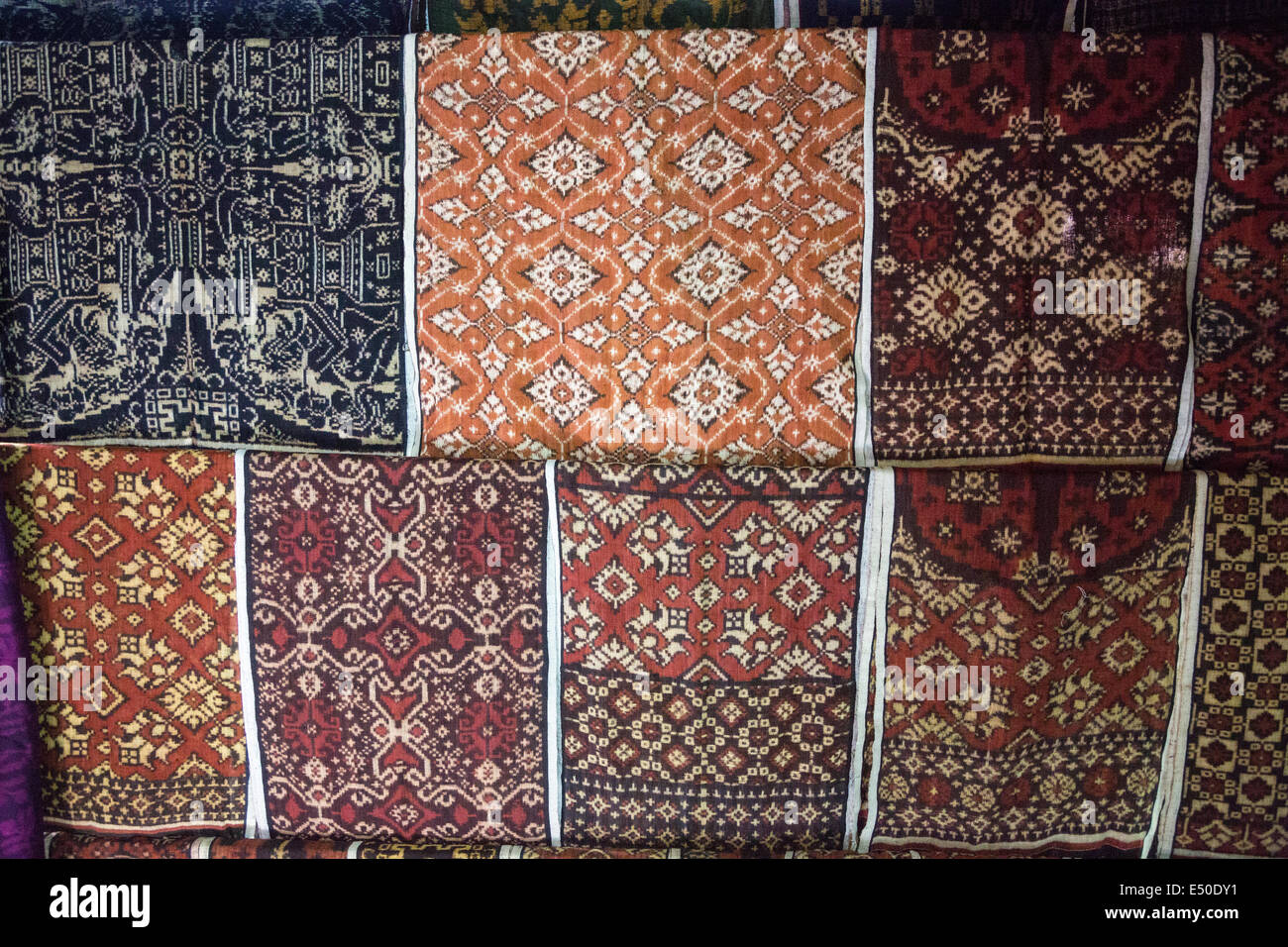 Bali, Indonesia.   Geringsing Cloth, a Specialty of Tenganan Village. Stock Photo