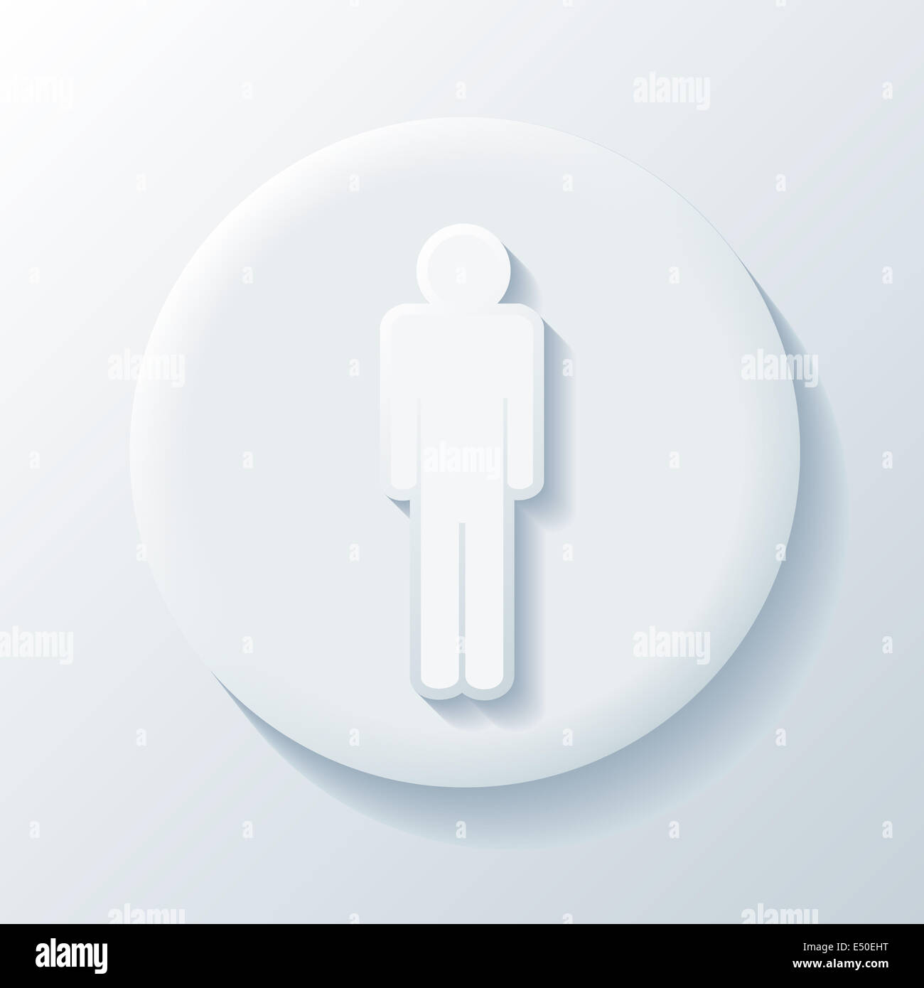 Man 3D Paper Icon Stock Photo - Alamy