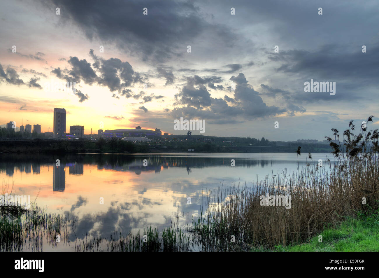 Illustration of Night Urban Landscape