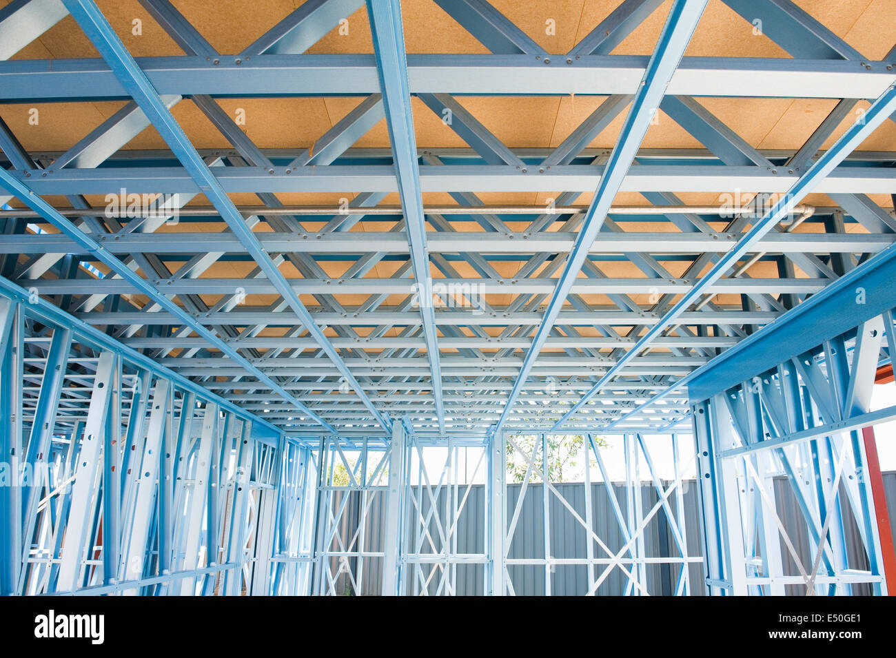 New home construction framing. Stock Photo