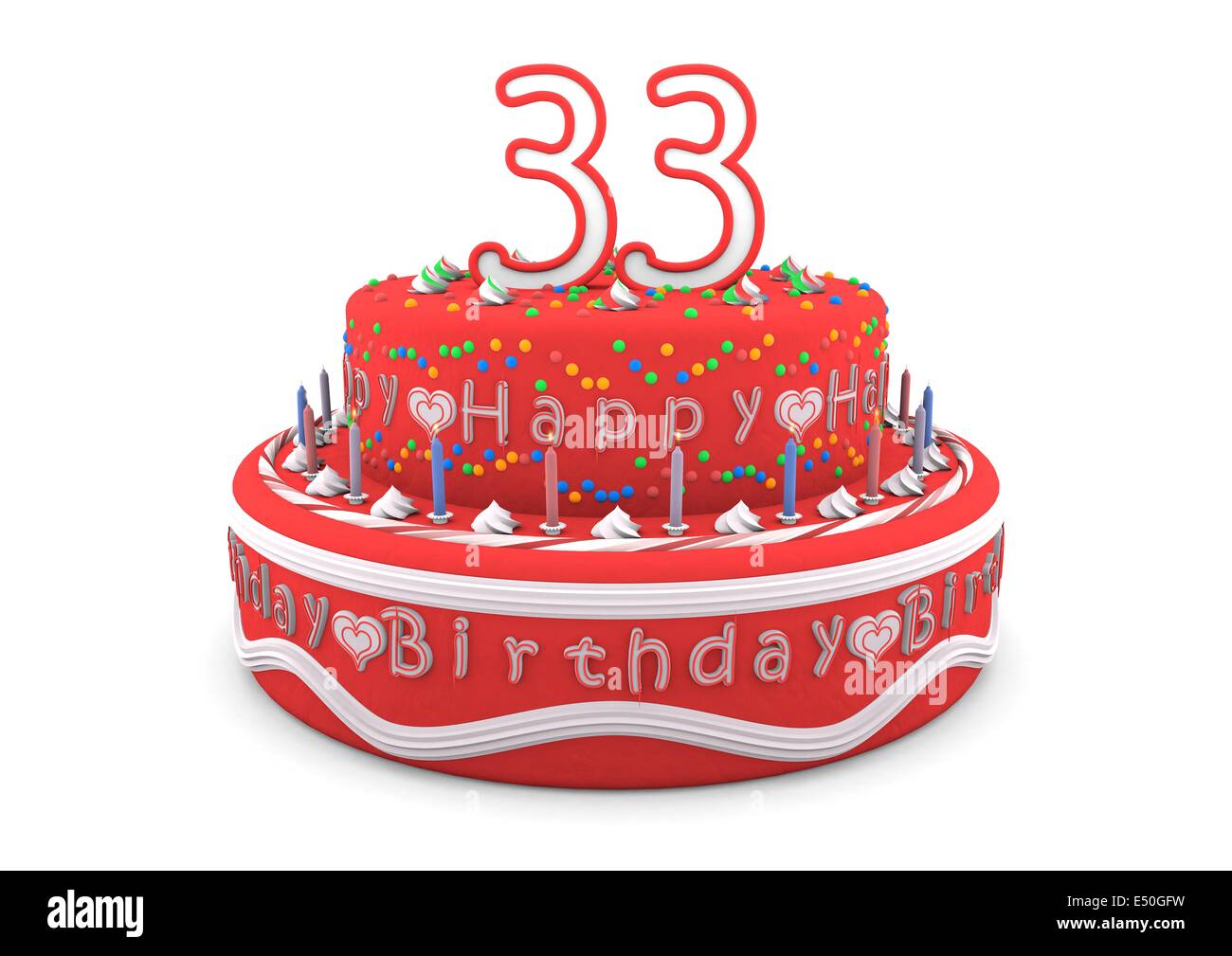 Birthday Pie Stock Photo