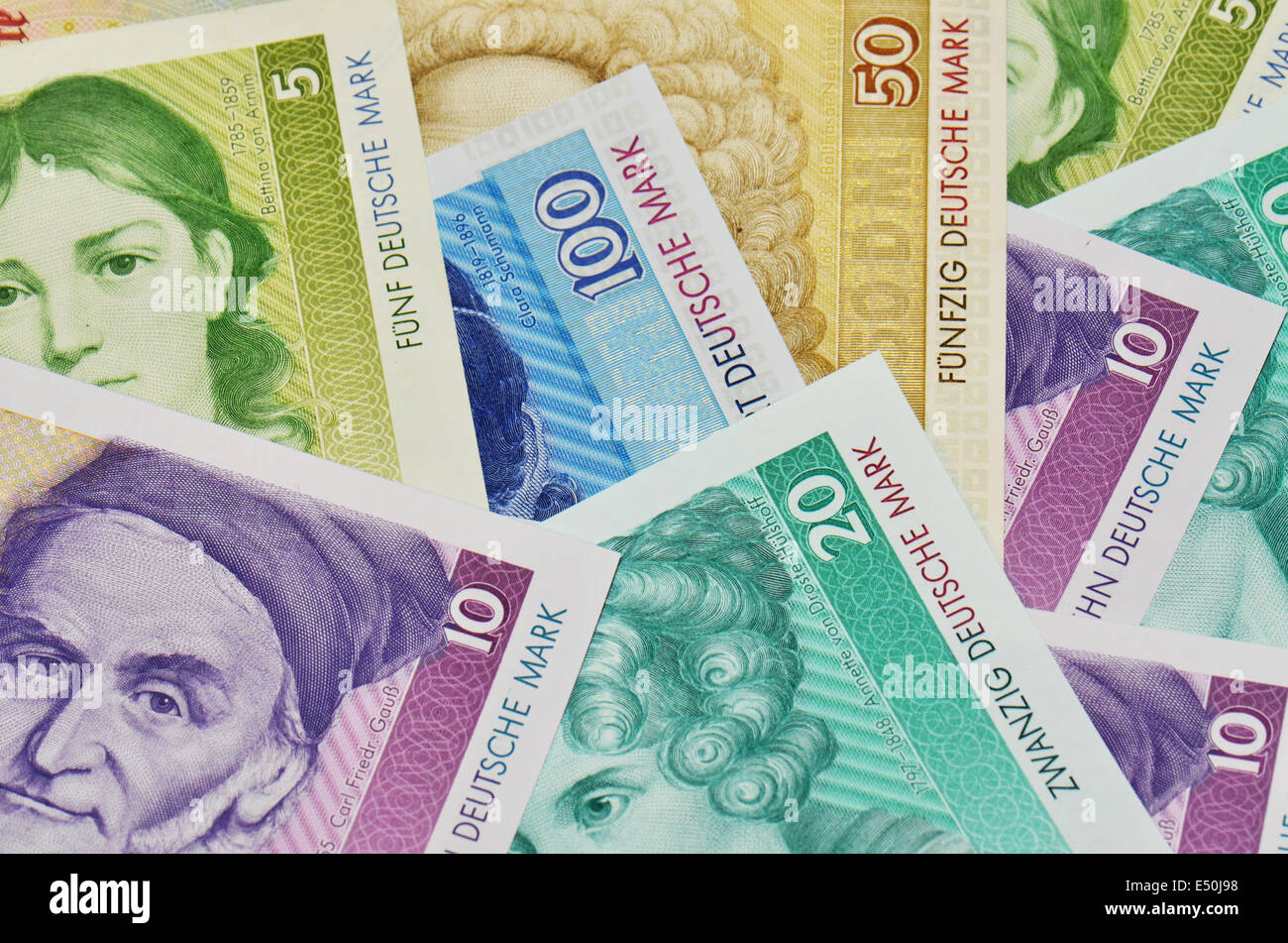 old german currency Stock Photo