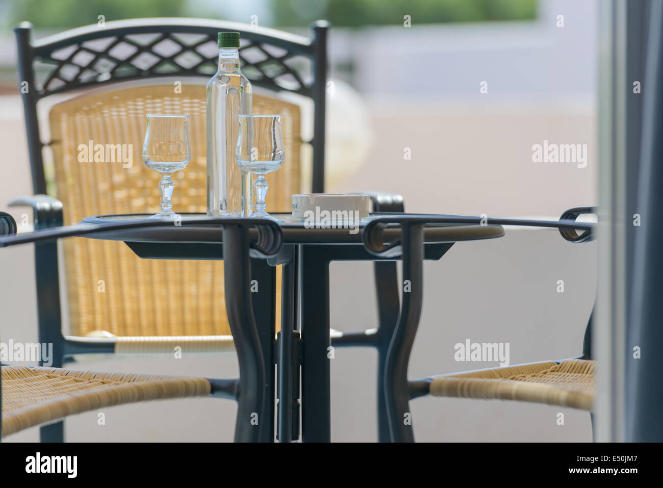 table chair on the veranda Stock Photo