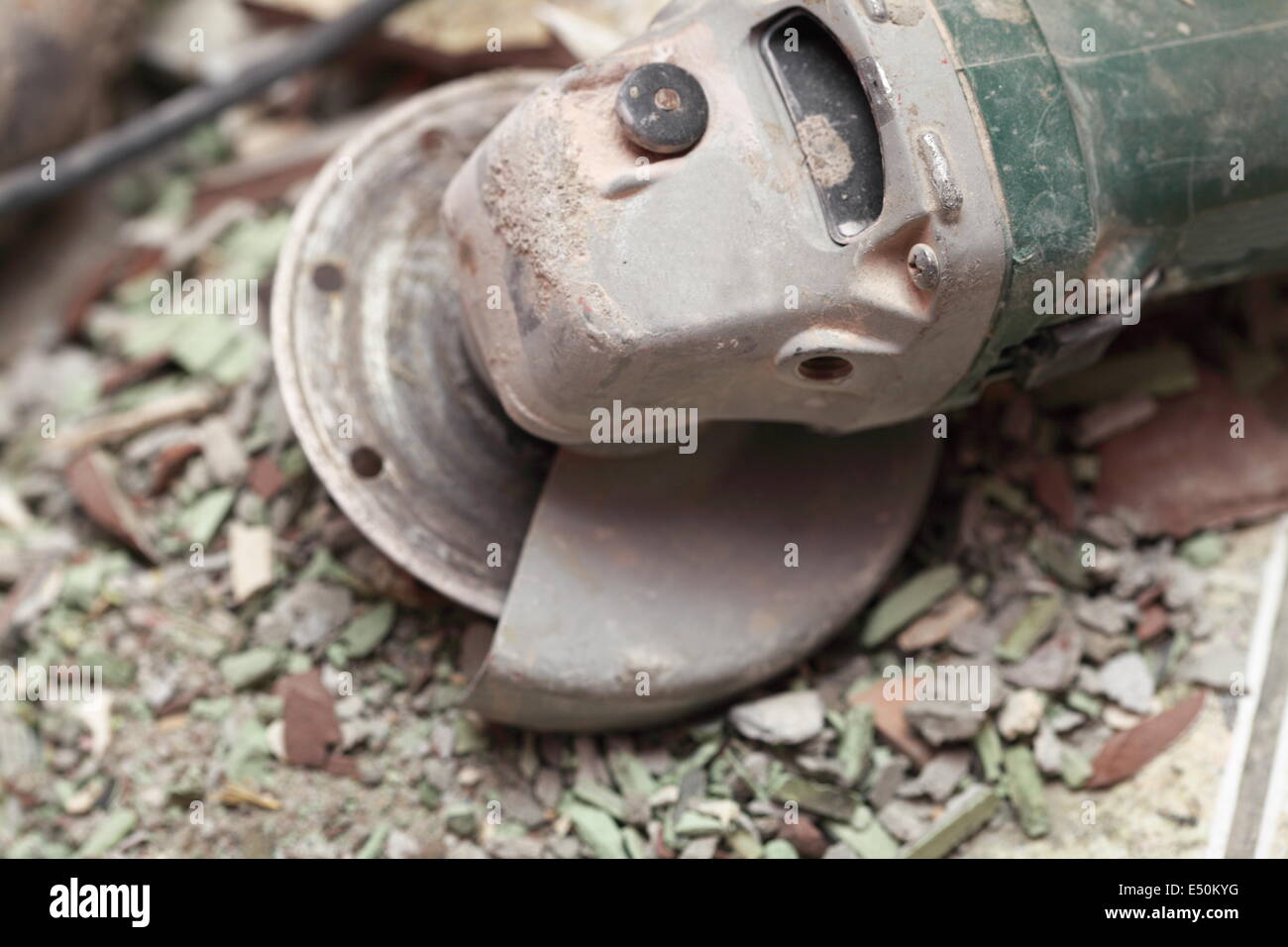 grinder stone the electric tool Stock Photo Alamy