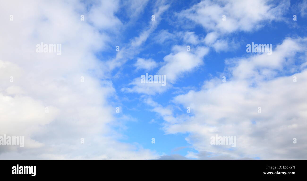 Blue sky with clouds meteorology Stock Photo