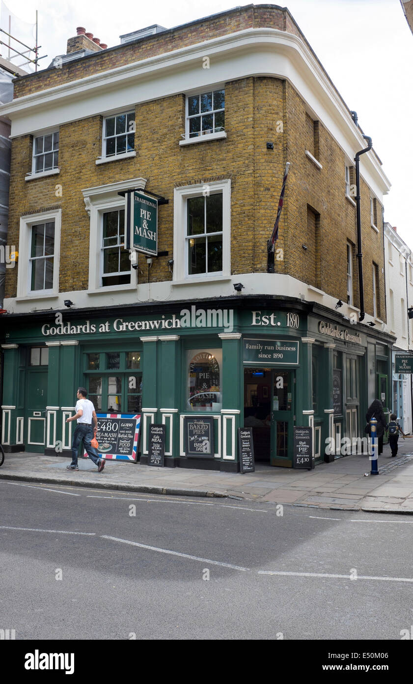 Goddards Pie and Mash Shop in Greenwich London Stock Photo Alamy