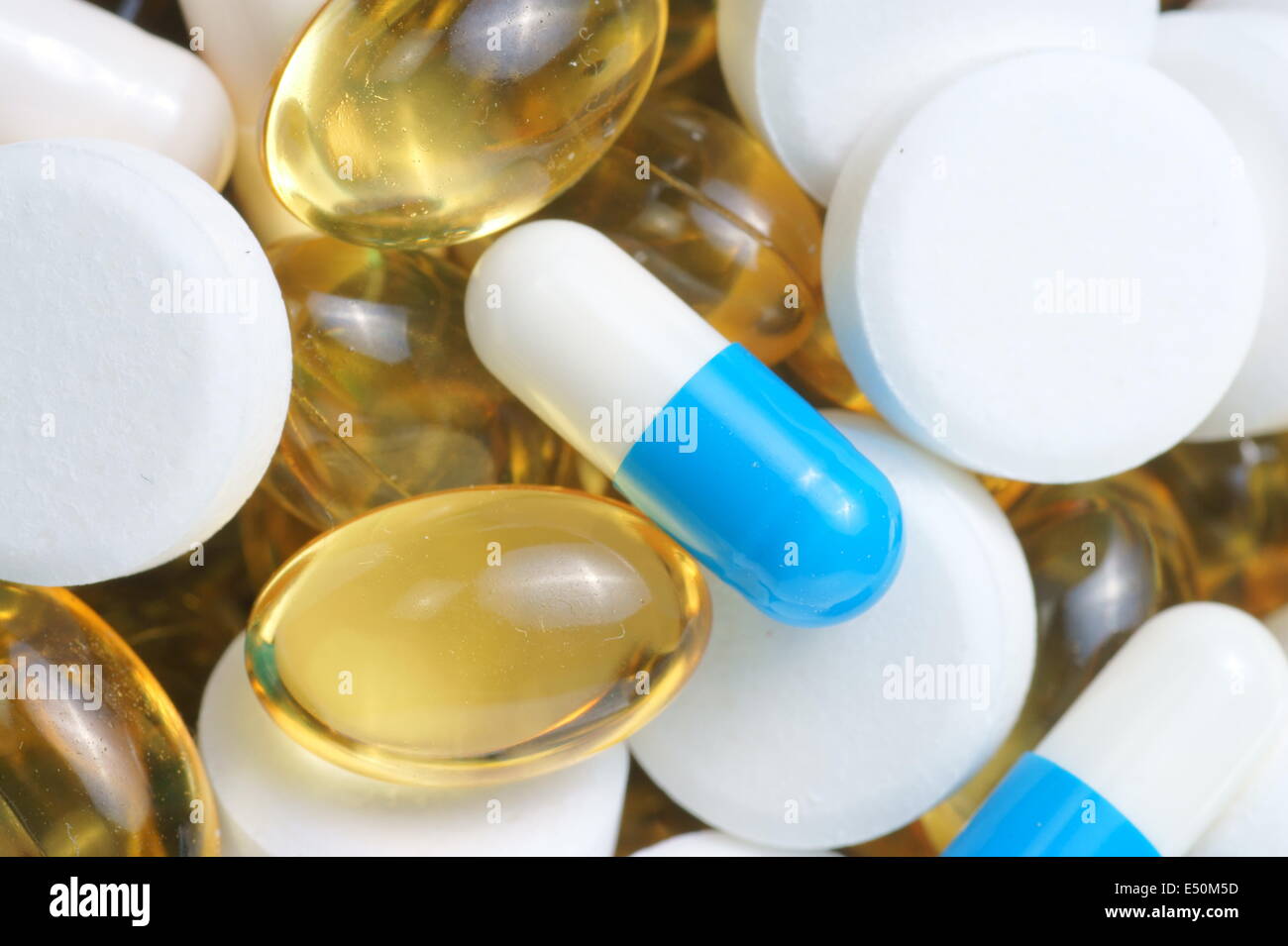 Pharmaceuticals macro Stock Photo
