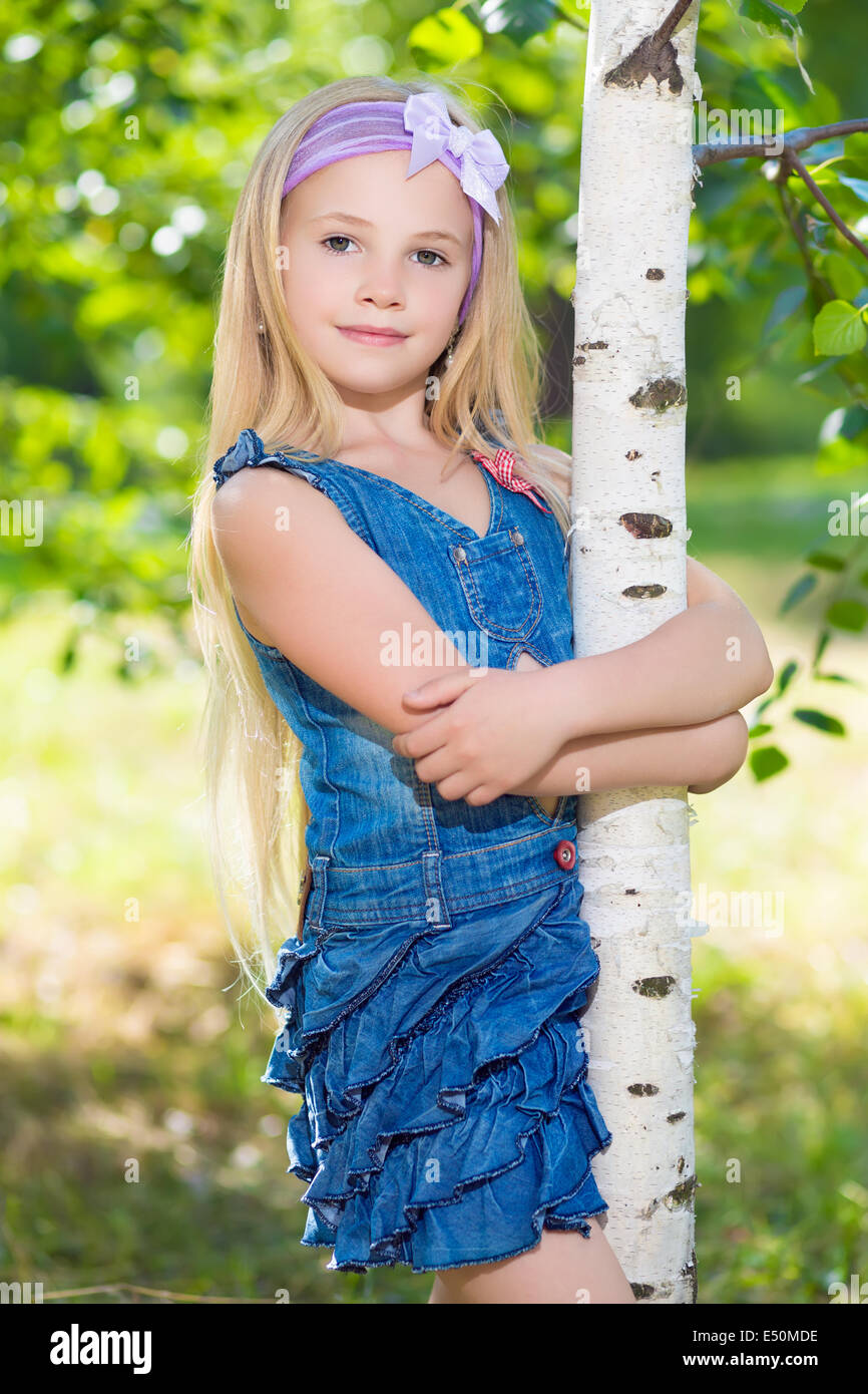 Nice little girl Stock Photo - Alamy