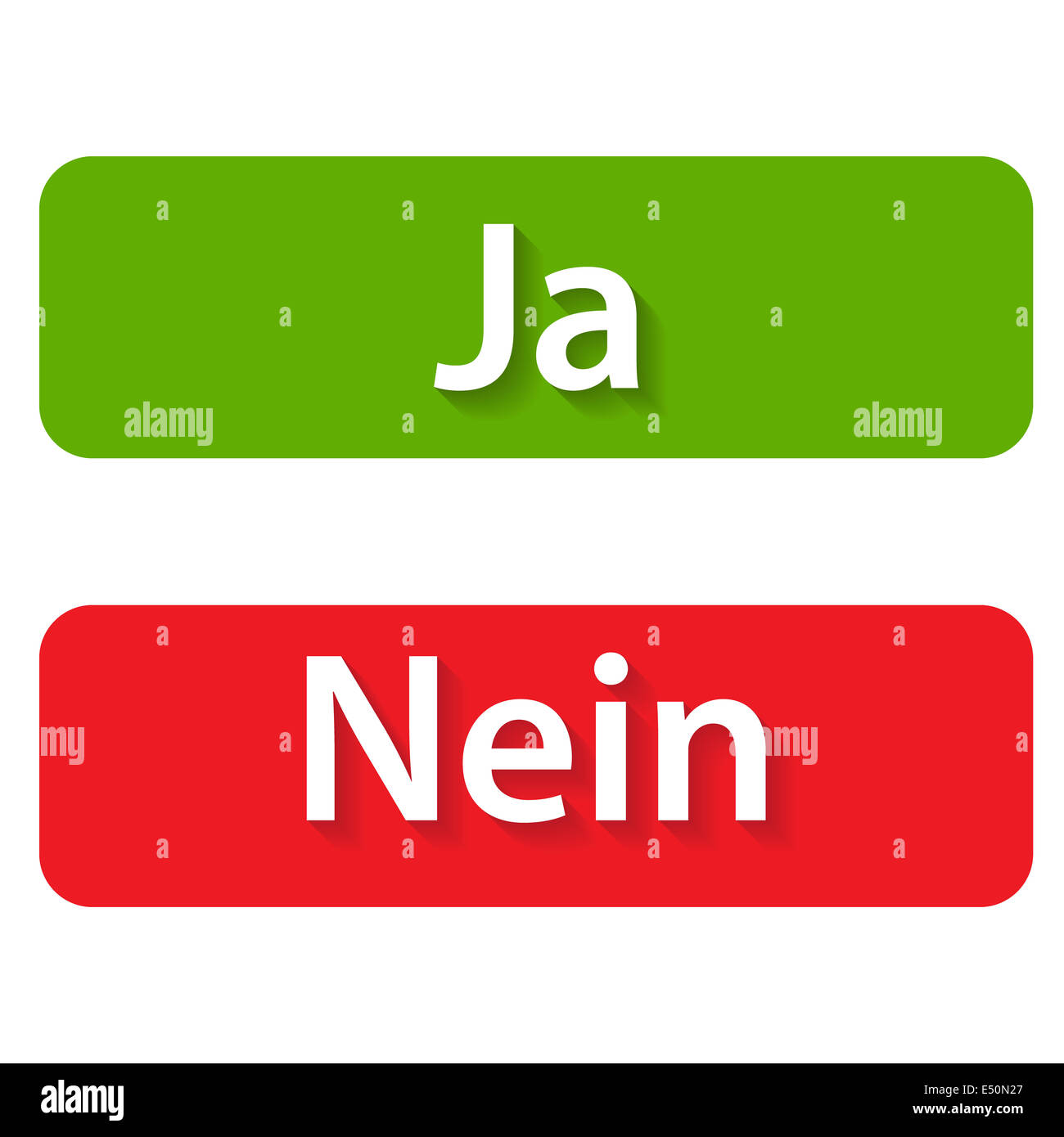 Ja and Nein Buttons Stock Photo - Alamy