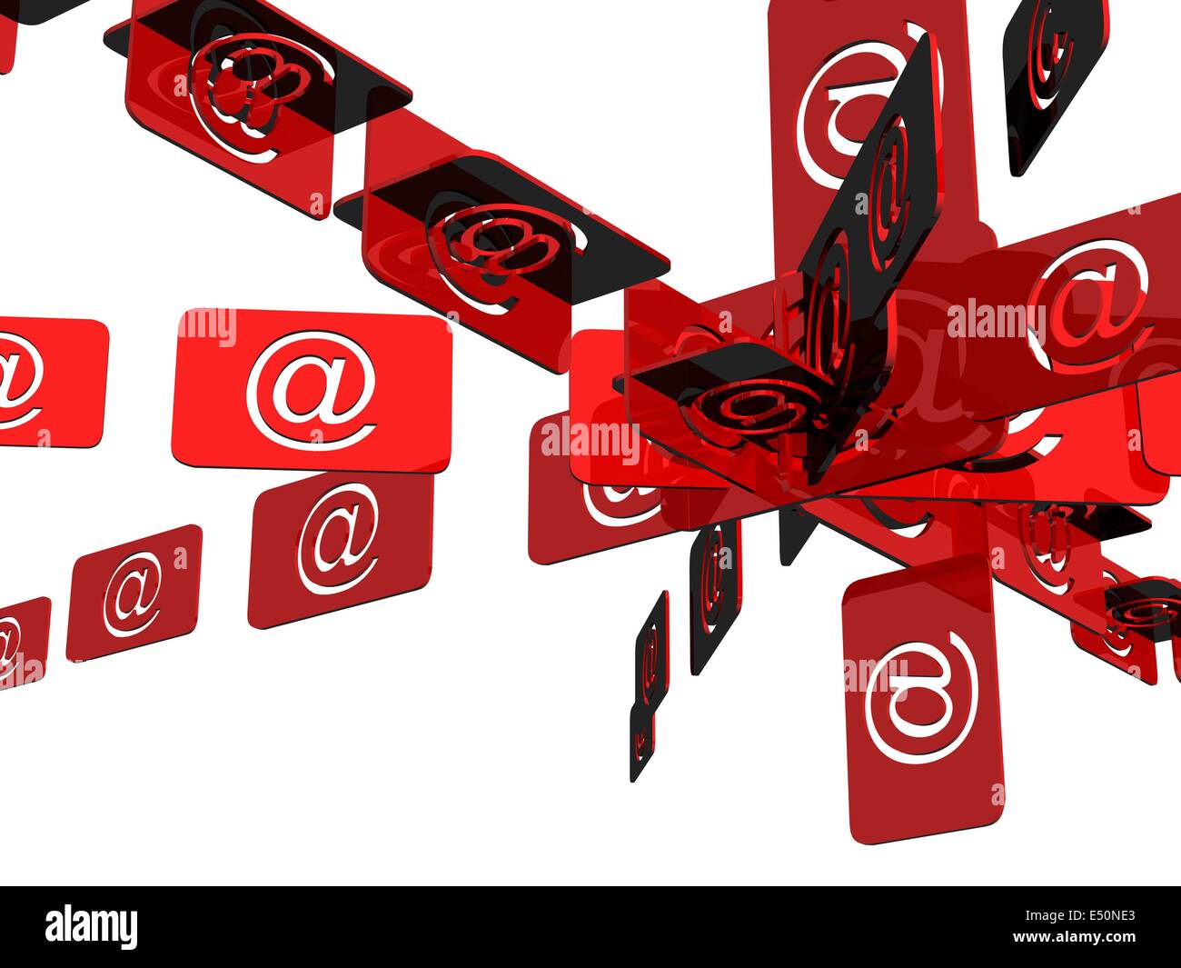 White Character Using Email Email symbol´s illustration over white background Stock Photo - Alamy