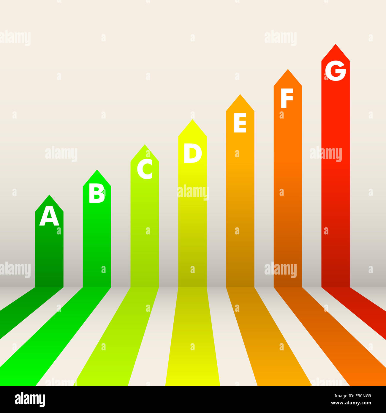 Energy Efficiency Rating Stock Photo